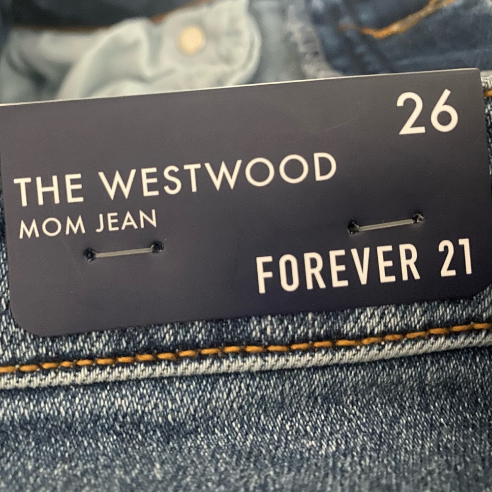 Forever 21 Westwood Distressed Mom Jeans - Picture 2 of 4